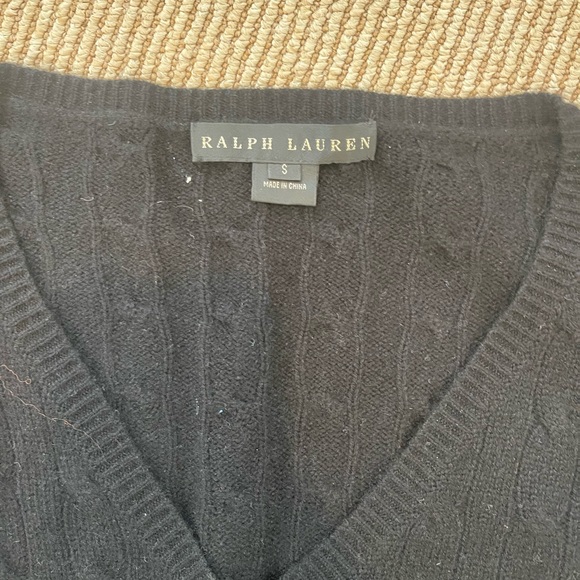 Ralph Lauren Women's Black V-Neck Sweater - Picture 8 of 12